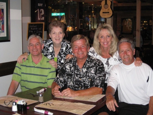 Denise Harris Henke with her husband, Larry in the white shirt, and brothers and sisters-in-laws.
