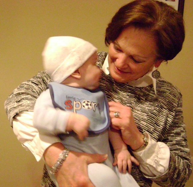 Karen Guntle Lester and her grandson Gavin.