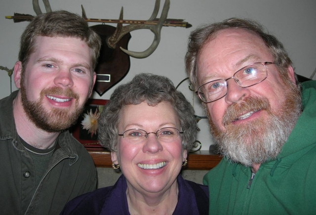 Heres Anita Barney Bartlett (center) with her wonderful husband, Jim (on the right), and son, Dan (on the left). Jim graduated from Fairmont West in 1965.

